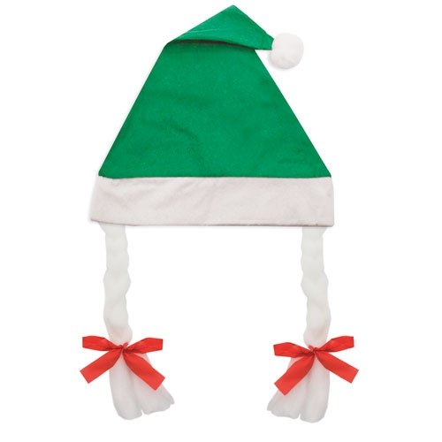 Sombrero de Navidad con trenzas