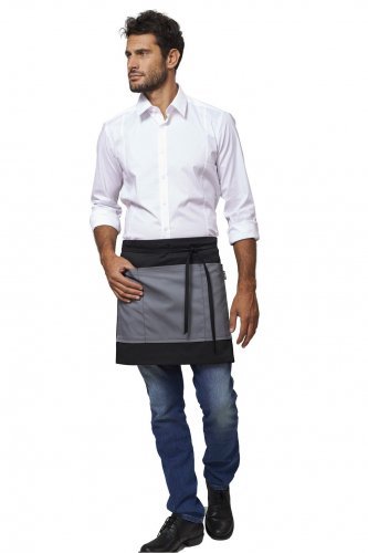 Grembiule Noè Unisex Ristorazione 200g  Nero Poliestere Cotone