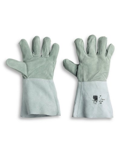 Guanto pelle crosta bovino, palmo rinforzato, manichetta lunga