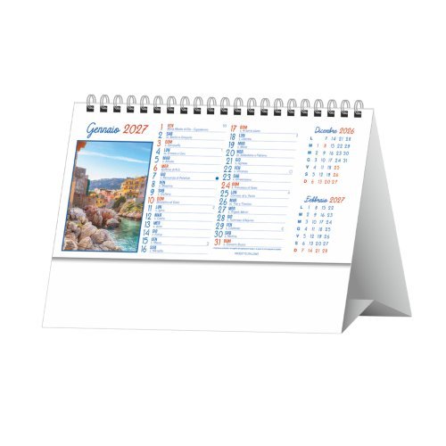 H051 sicilia - calendario illustrato da tavolo