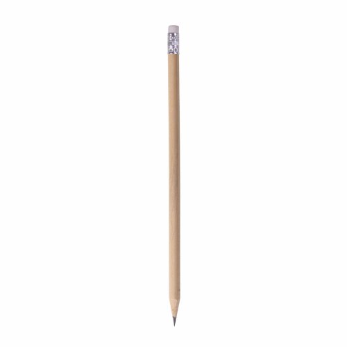 Hb-bleistift aus naturholz mit graphitmine, mit farbigem radiergummi