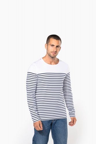 Herren-marineshirt langarm