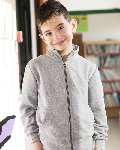 Kinderhoodie mit langem Reißverschluss, Baumwolle, Regular Fit