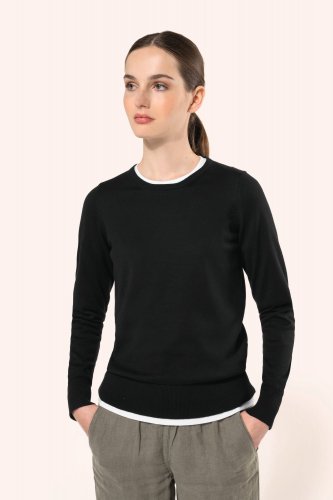 Jersey supima® cuello redondo mujer