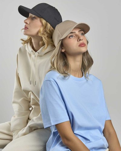 Casquette Joshua 6 panneaux slim, polyester recyclé, visière incurvée