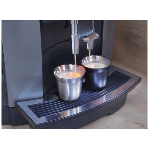 Juego de tazas para espresso de acero inoxidable de 80 ml con certific