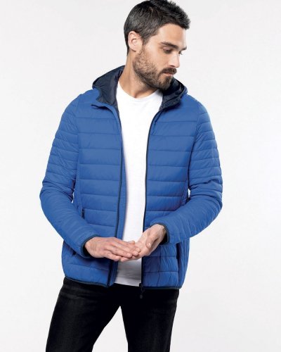 Chaqueta acolchada y ligera con capucha hombre