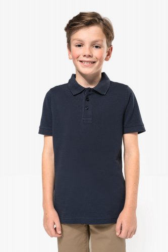 Kinder kurzarm poloshirt aus baumwollpiqué