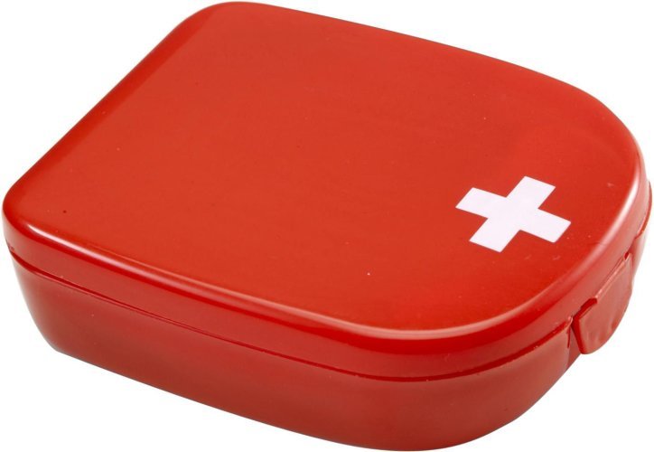 Kit di pronto soccorso mila | valigetta di plastica | rossa con croce bianca