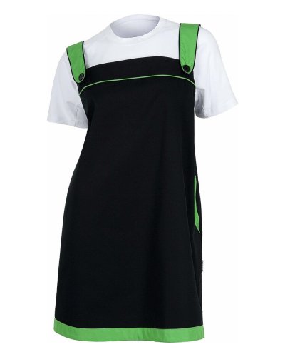 Kleid mit elastischem Bund und kontrastierenden Rändern