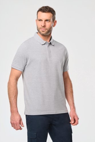 Herren Polo-Shirt mit kurzen Ärmeln und Kragen mit Druckknöpfen