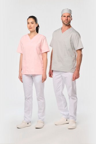 Kurzärmlige unisex-tunika aus baumwollpolyester