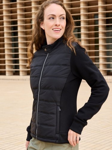 Ladies' hybrid sweat jacket