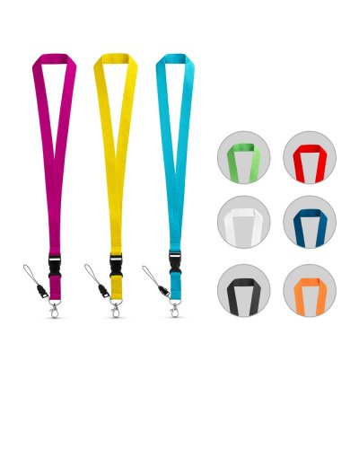 Lanyard de poliéster resistente, 2x53 cm