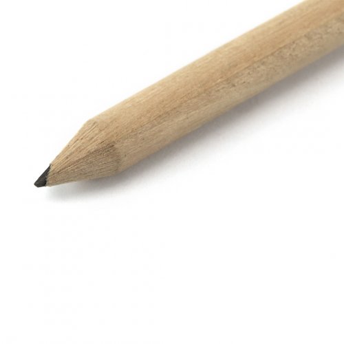 Mini Lápiz de Madera Natural MO9624 | Acabado Natural 8,7 cm