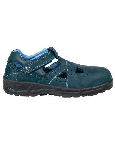 Liz Blue Sandales de Sécurité de Travail en Nubuck Perforé Antidérapan