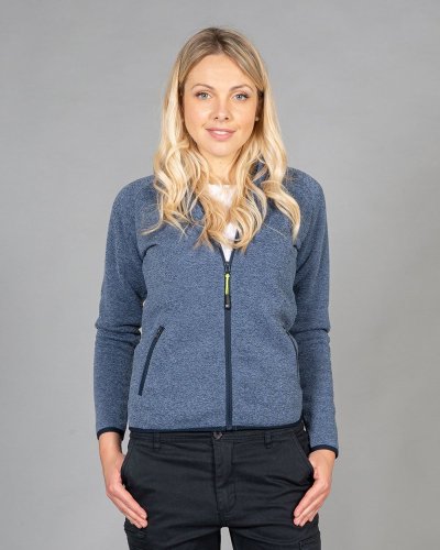 Maglia con cappuccio in knitted fleece Quebec Lady