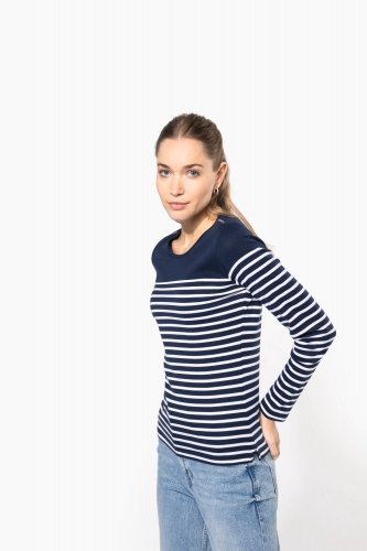 Maglia donna alla marinara breton manica lunga