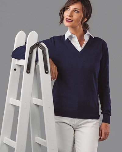 Thc milan women. jersey con cuello en "v" para mujer 