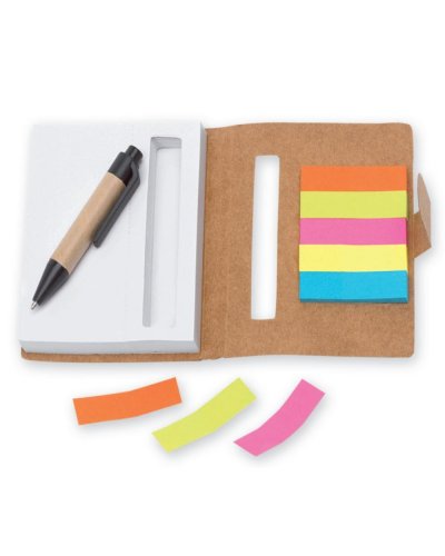 Mini quaderno con post-it e penna