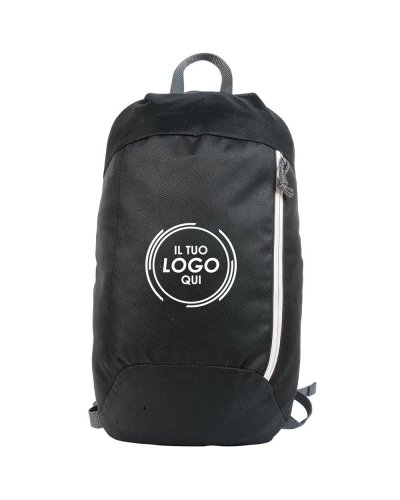 Mochila negra con cremallera