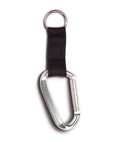 Mousqueton en aluminium avec anneau porte-clés. non apte pour usage pr