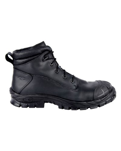 Njord Zapatos de Seguridad S3 de Cuero Hidrofugado Negro