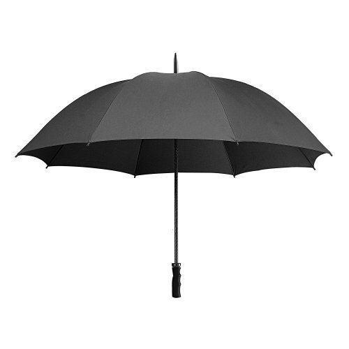 Paraguas de golf antirrayos Fibra de vidrio Ø132cm Mango de goma Negro