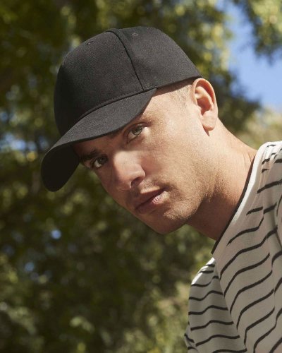 Casquette slim organique à 5 panneaux, coton biologique, visière courb