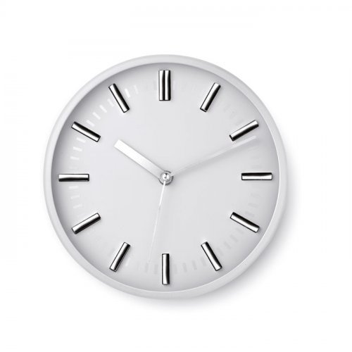 COSY Orologio da parete Ø23cm plastica vetro bianco sistema clic clac