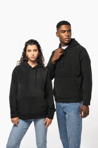 Oversize-unisex-kapuzensweatshirt aus recyceltem fleece