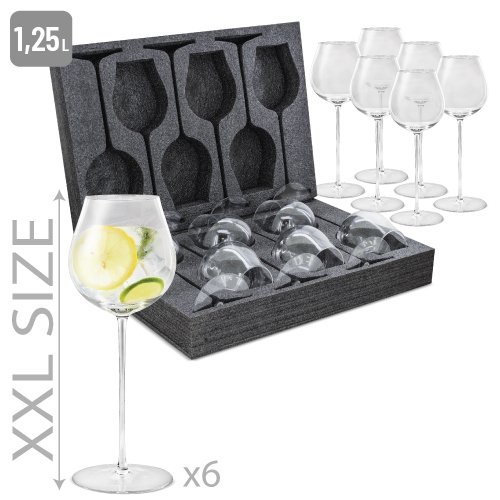 Ensemble de 6 verres à cocktail géants festival