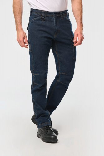 Pantalon denim multipoches homme