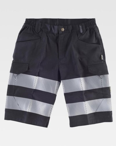 Pantalone corto con bande riflettente segmentate