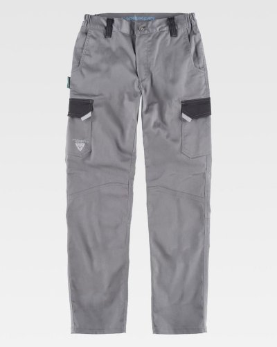 Pantalone in tessuto elasticizzato combinato future
