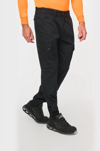 Pantaloni cargo unisex con fondo gamba elasticizzato