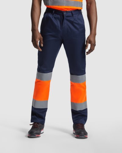 Pantaloni estivi alta visibilità Naos bicolore riflettenti 200g/m²