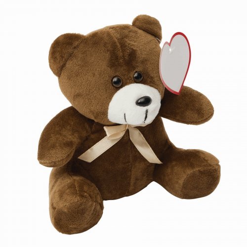 Peluche Orso RUBEN 16cm con fiocco e cuore
