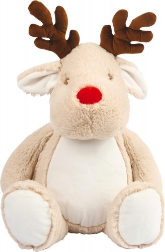 Peluche Renna 46cm con T-shirt inclusa in poliestere morbido
