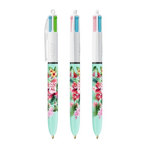 BIC Penna a sfera 4 Colours Fashion, scrittura fluida