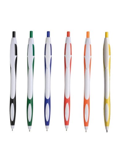 Penna a sfera con fusto in materiale gommato