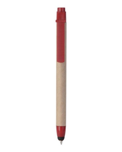 Penna a sfera con touch screen in plastica e cartone riciclato