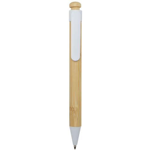 Penna a sfera in plastica riciclata e bambù rattan