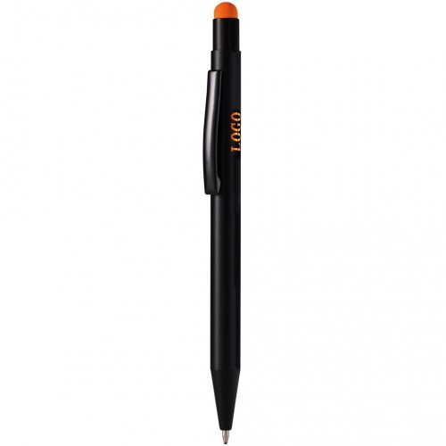 Penna a sfera soft touch in alluminio con touch screen in alluminio