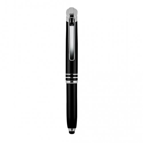 Penna a sfera touch screen e luce in alluminio e metallo in alluminio
