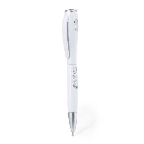 Penna Leo con torcia LED integrata e inchiostro blu
