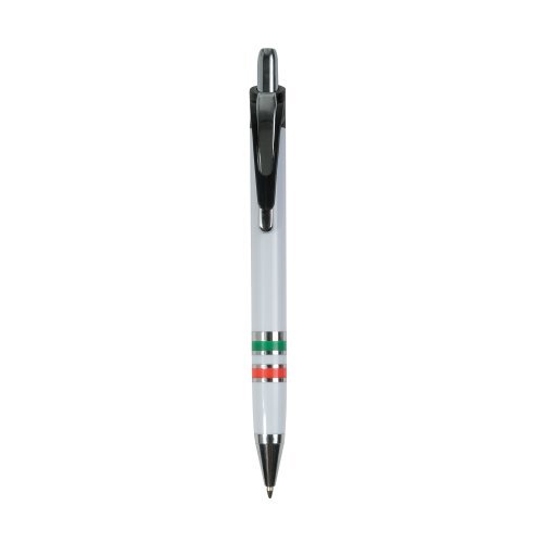 Stylo à clic en plastique tricolore Italie France Espagne Recharge Ble