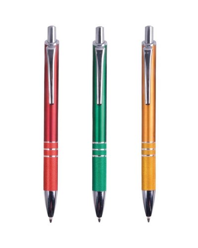 Penna in plastica con clip in metallo