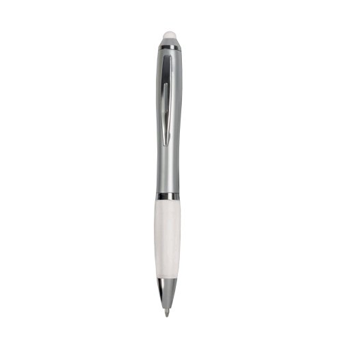 Penna twist in plastica con fusto argentato