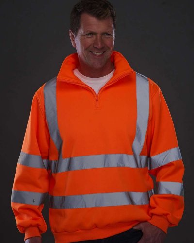 Felpa Fluo con zip 1/4